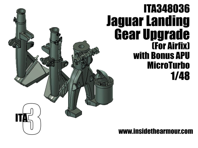 ITA3 - ITA348036 1/48 Jaguar Gr.1/1a Landing Gear Upgrade (for Airfix)