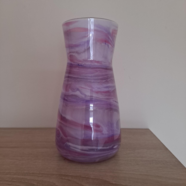 Purple swirl vase