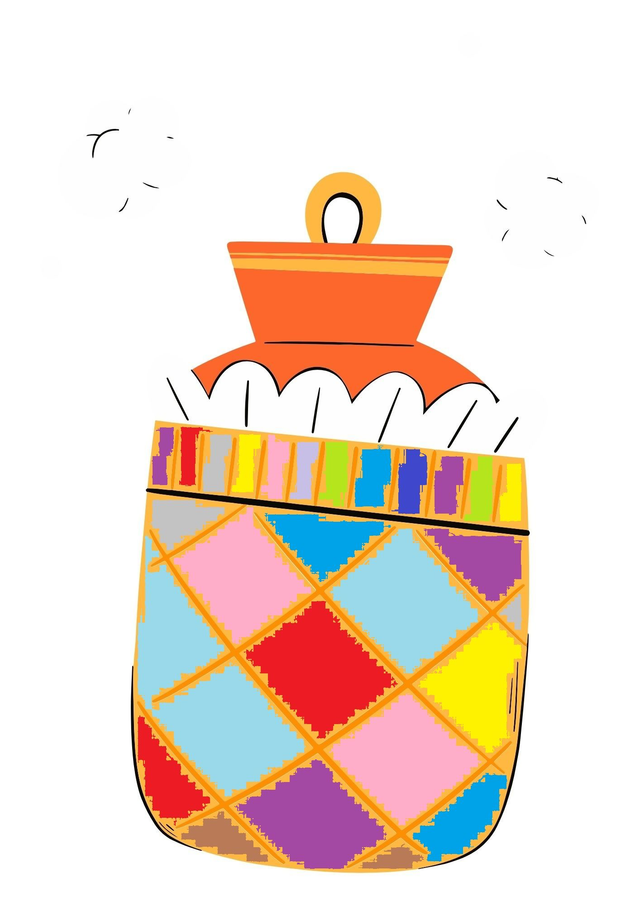 Bouillotte sèche au riz - Douceur & 100% Surprise