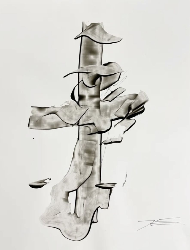 Oeuvre sur papier - Les bras ouverts - 50x65cm