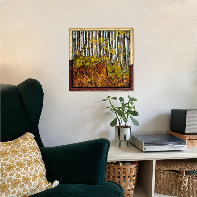 Eitempera Bild „Schöner Schein- Umwelt auf der Kippe“ ohne Titel