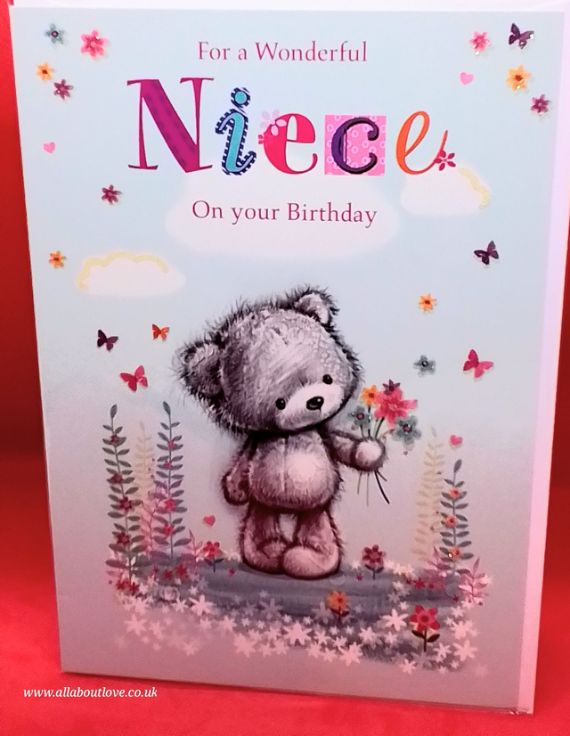 Niece Birthday Card Cute Design 