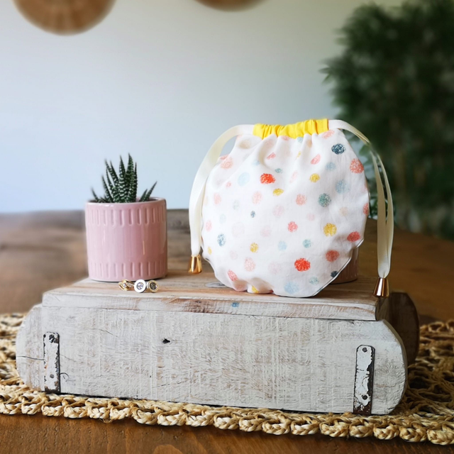 Jewellery Pouch - Pastel Spots