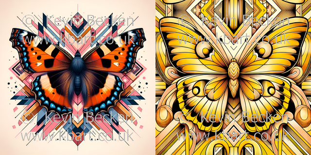 Art Deco butterfly collection