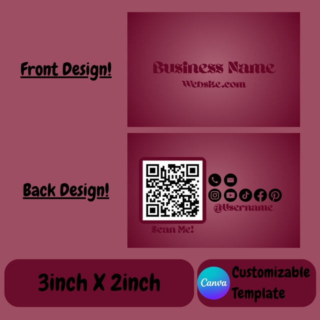Cherry Red Business Card Template