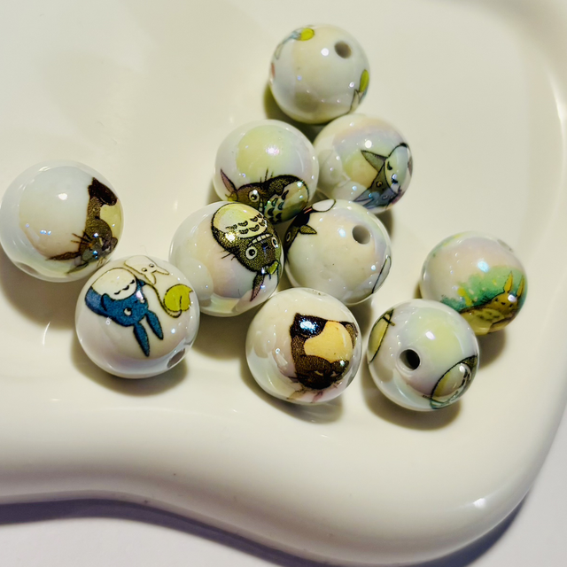 Totoro 16mm beads set of 5