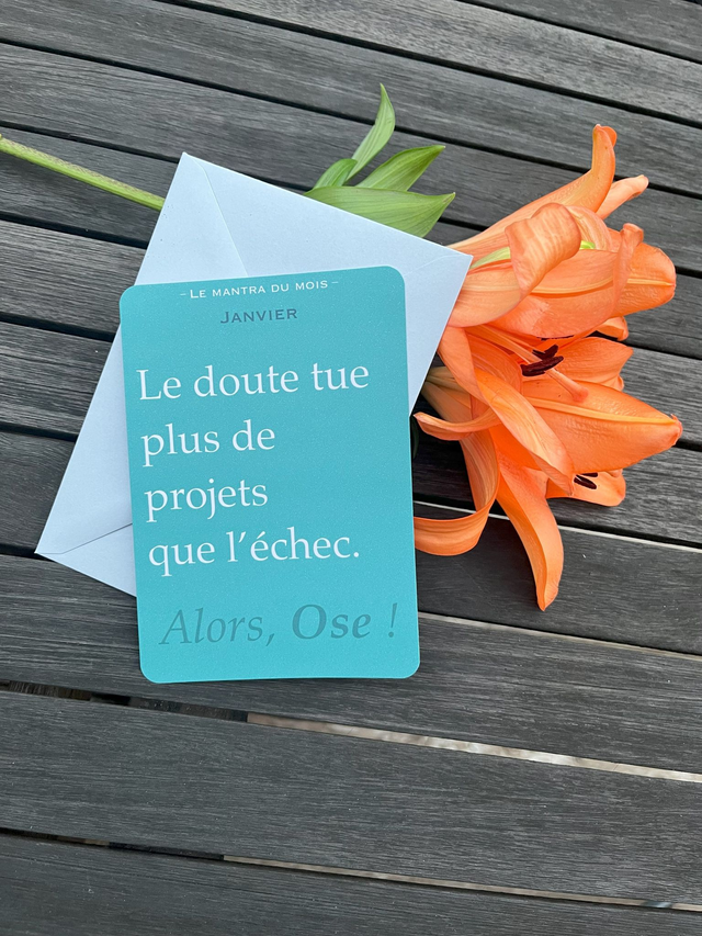 Carte de vœux &quot;Mantra&quot; janvier