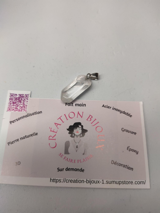 Pendentif en cristal de roche 