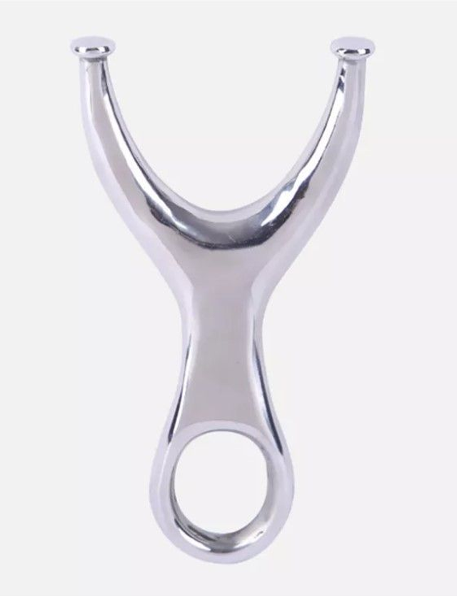 10H1 ... Lance Pierre compétition  inox petit style chinois - (2 bandes)