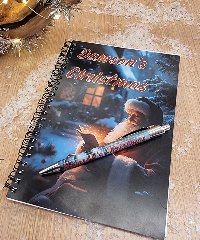 QDC - Custom Note Book &amp; Pen - Christmas Design