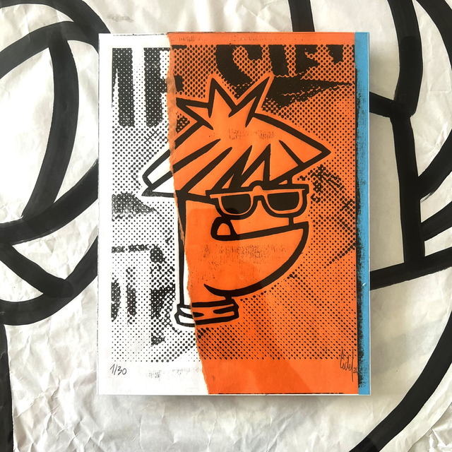 Xylo ANDY Blanc/orange/bleu 18x24 cm sans cadre