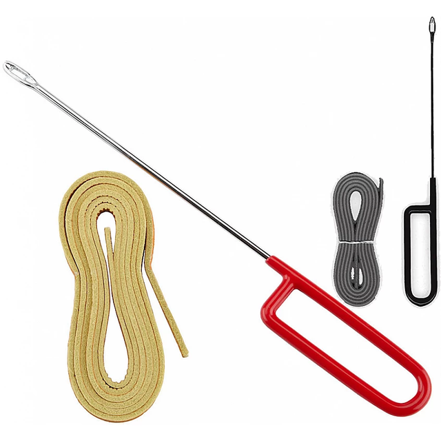 Rijgpen met veter bruin