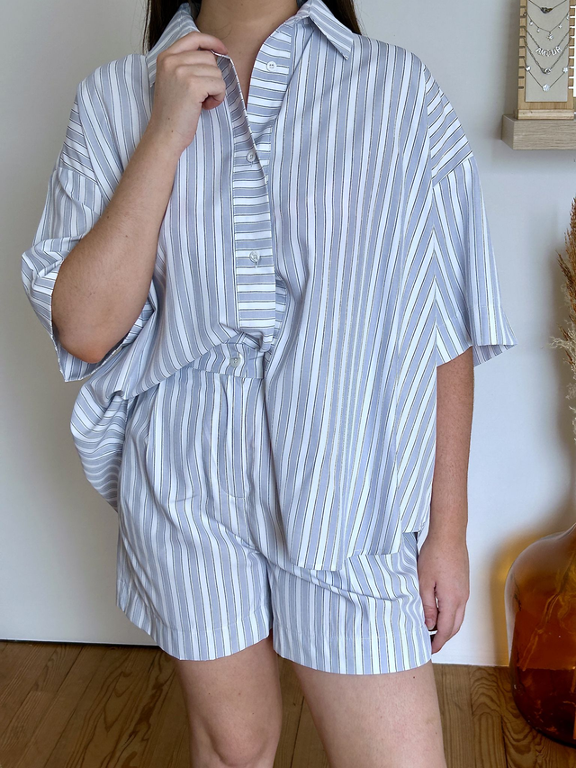 Ensemble Chemise Short Rayé Max