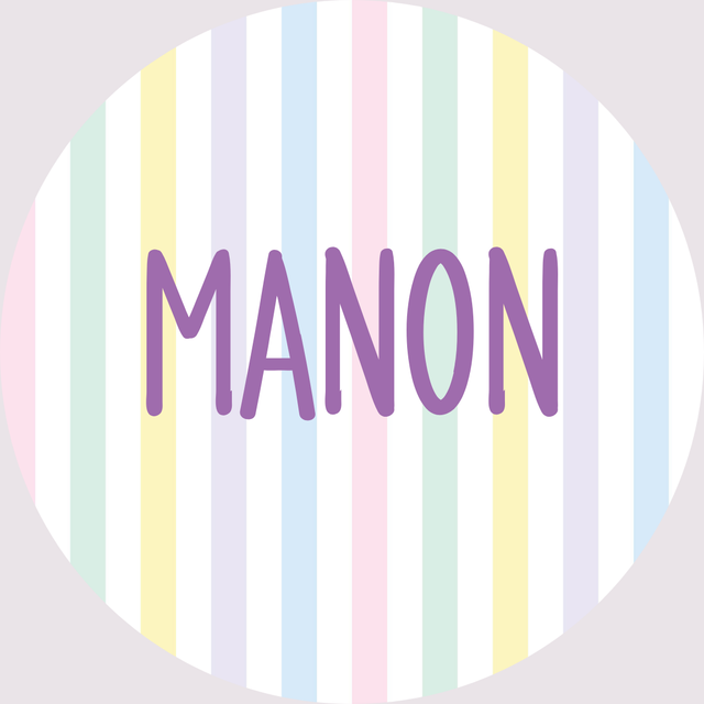 Lot de stickers papier &quot;Manon&quot; - Personnalisable