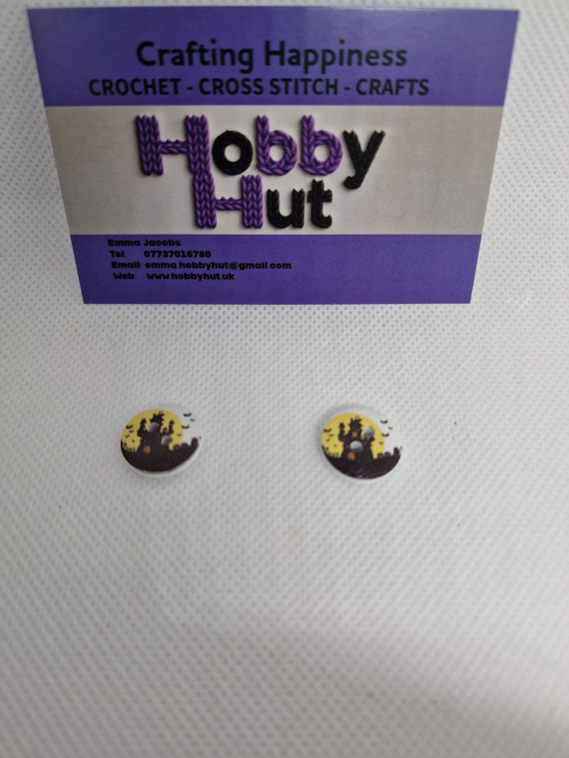 Halloween Haunted House Buttons 