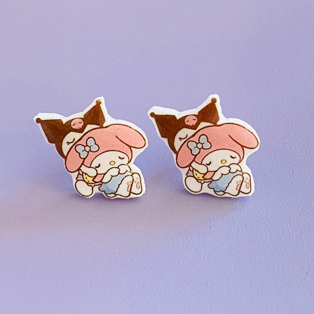 Boucles d’oreilles Kuromi Melody