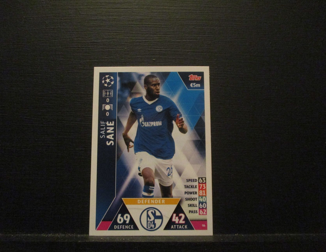 Salif Sane - UEFA Champions League Match Attax 2018/19 Original Trading Card #96