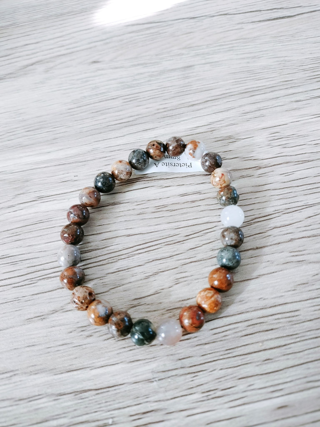 Bracelet boules 8 mm en pierre naturelle - Piétersite - Taille 1