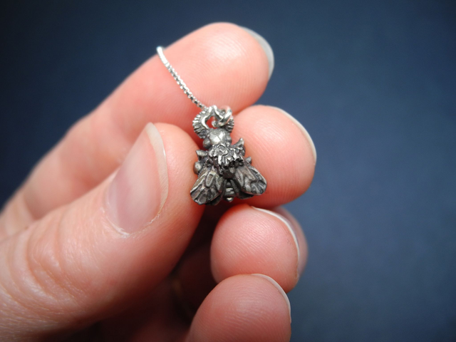 Silver Necklace "Pandora's Hope" with delicate moth pendant