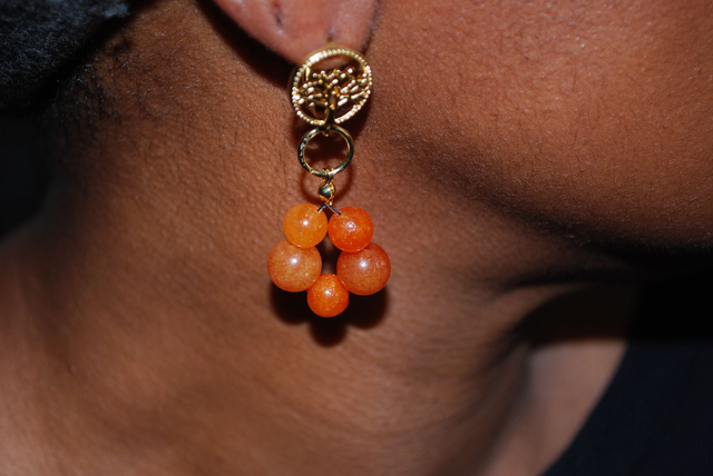 Boucle d'oreille en cornaline