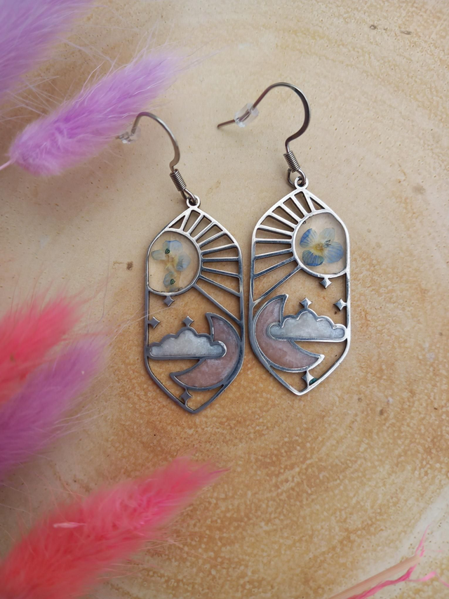 Boucles d'oreilles cosmique