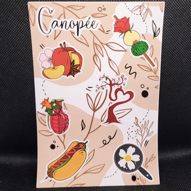 Planche de stickers nourriture et nature