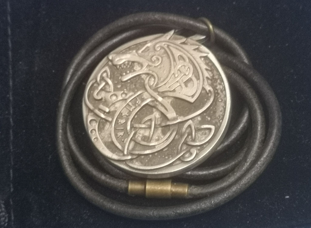 Viking Wolf Pewter Pendant