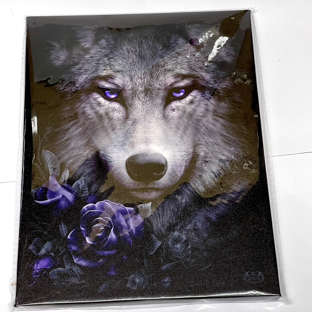 Canvas Print Wall Hanging - Wolf Rose 
