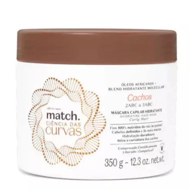 Máscara Capilar Hidratante Cachos Match Ciência das Curvas, 350g