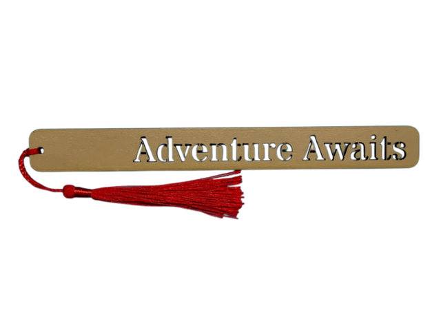 Adventure Awaits Wooden Bookmark