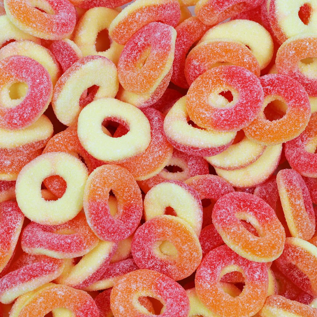 Fizzy Peach Rings 100g