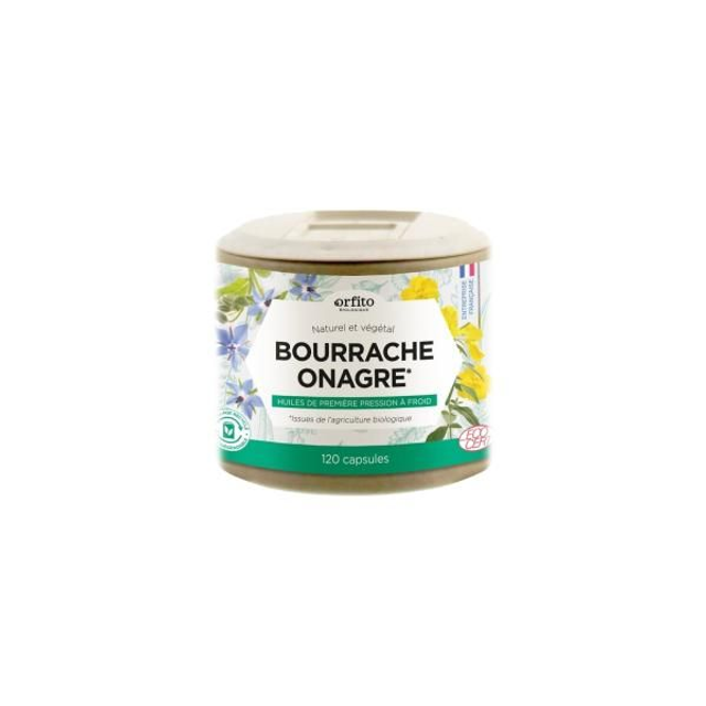 Huiles d&#039;Onagre et Bourrache Bio - 120 capsules