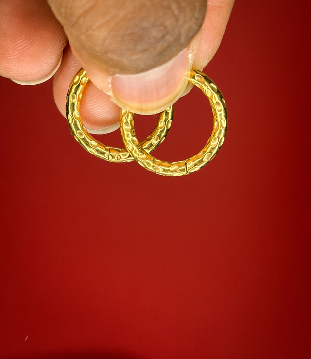 Boucles d'oreilles interchangeables Éléonore marbrée marron