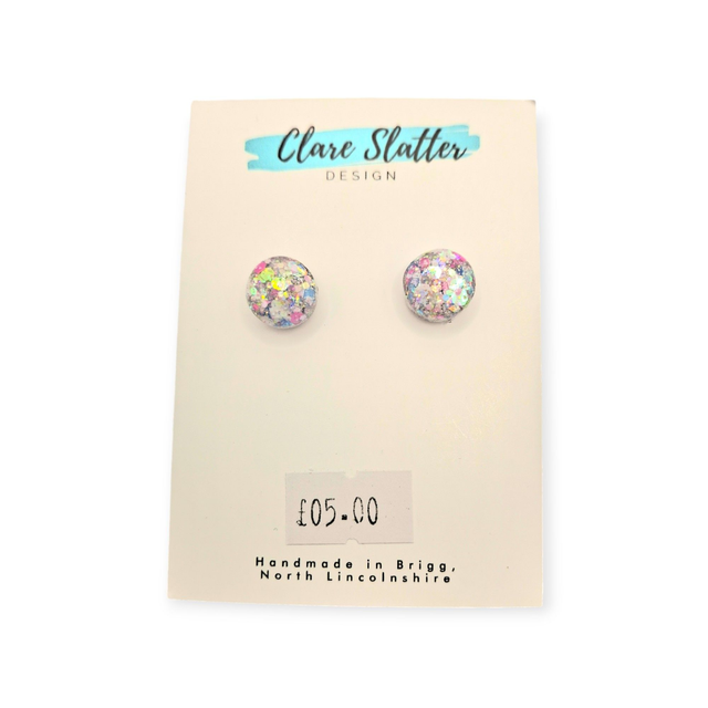 Medium round glitter studs