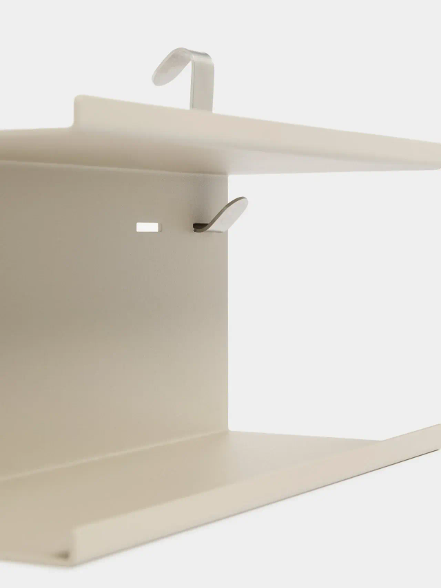 Woodupp Nell Double Metal Shelf BM1 Beige 31.7 cm