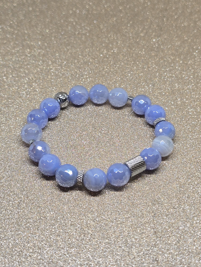 Bracelet Agate à facettes en 1 cm