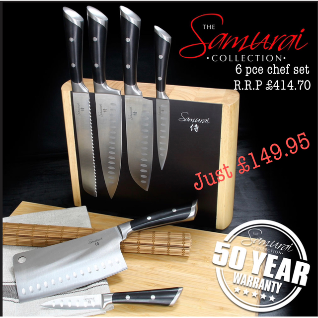 6pce (B)Samurai Knife Set Collection ( free postage)