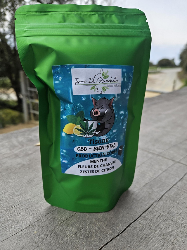 Tisane CBD Bien-être menthe citron