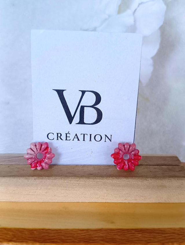 Pampilles petit modèle marbrées roses