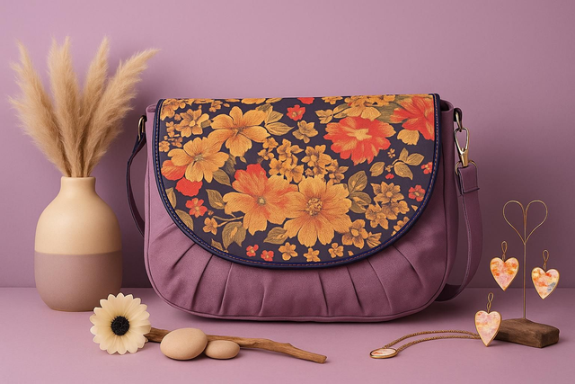 Sac a main tissu et liège 