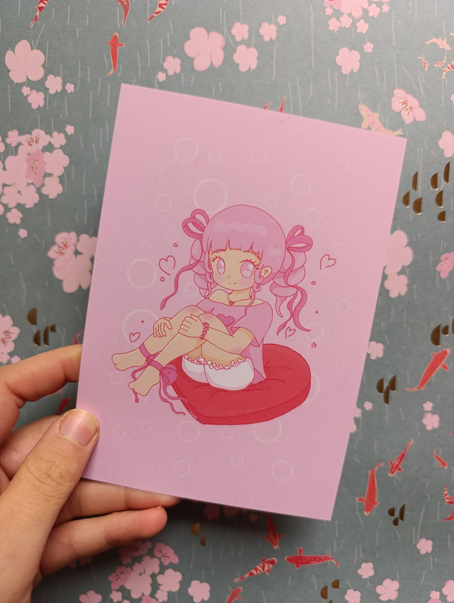 Valentins Mädchen A6 Print