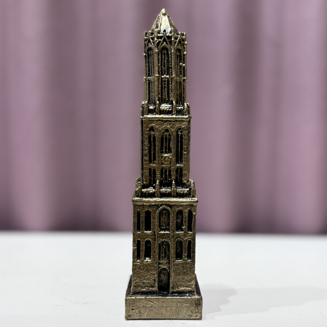 Domtoren - steen 18 cm (kleur goud)