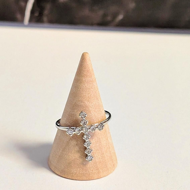 Bague croix argenté