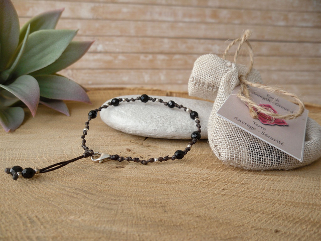Bracelet chakra Racine en Onyx 