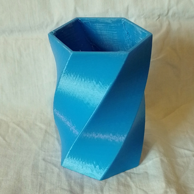 3D Printed Hexagon Twist Pen Pot Desktop Organiser / Mini Vase in 8 Colours