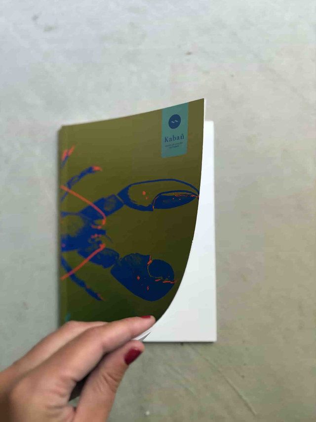 Carnet - notebook / Homard pastel ocre - Golden mustard lobster