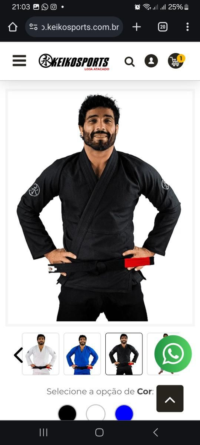 Kimono Keiko sportes preto A3