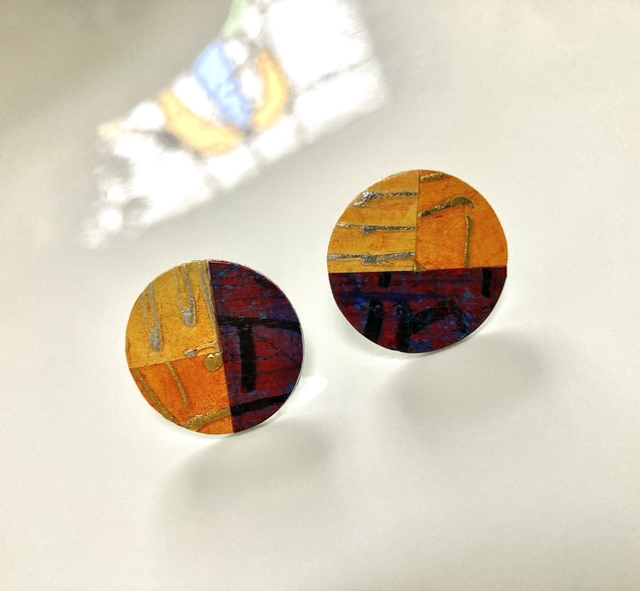 Summer Sun Ear Studs. 20mm.