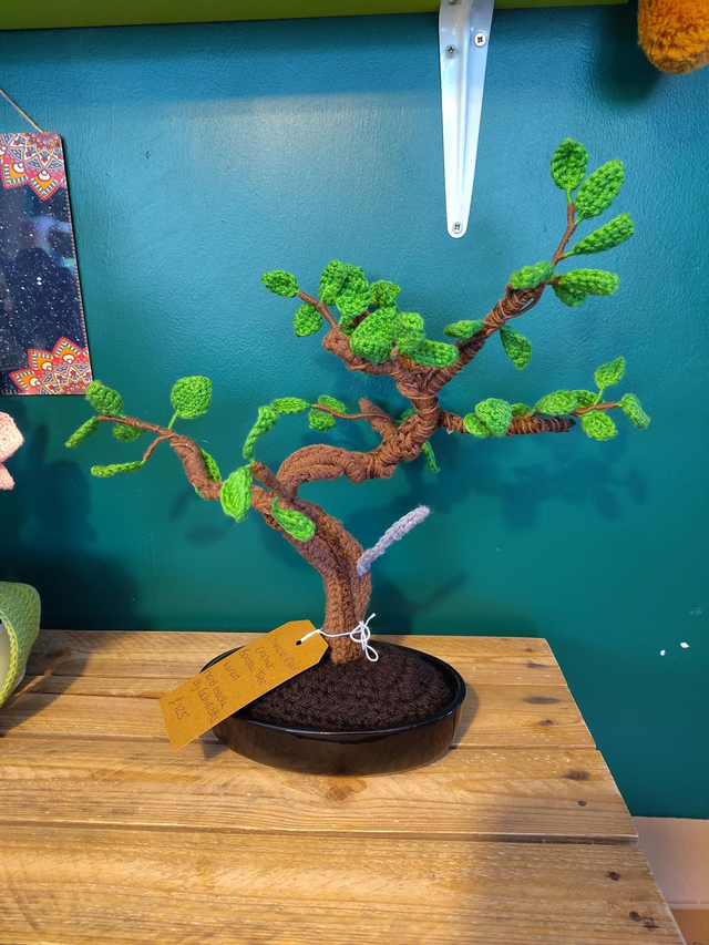 Crochet Crafts - Commissioned Crochet Bonsai Tree: Japanese Elm.