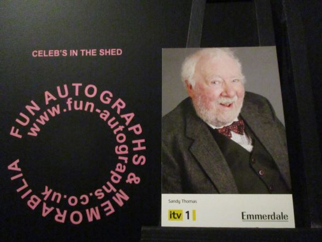 Freddie Jones (Sandy Thomas) Original Emmerdale Yellow &amp; Black Itv1 Logo Cast Card